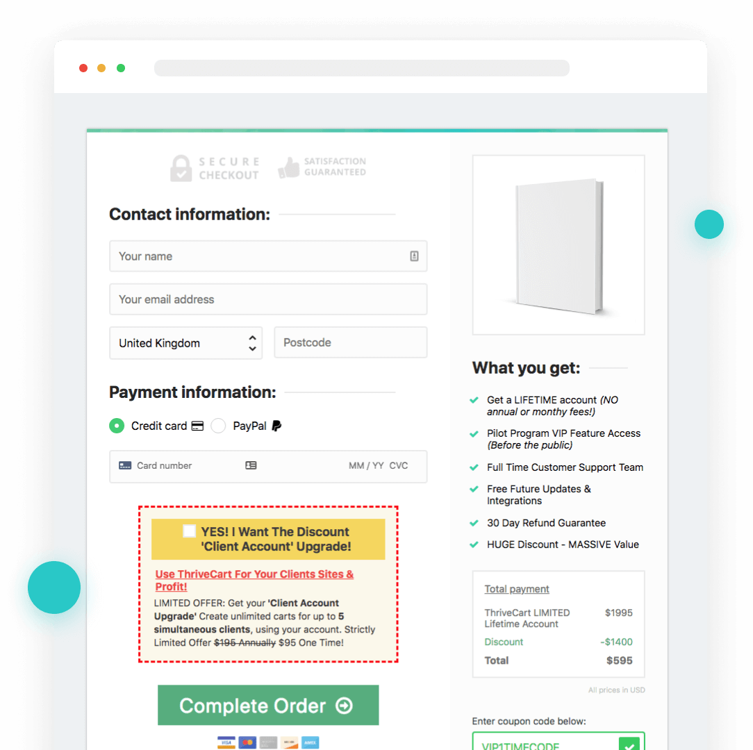 ThriveCart checkout screenshot