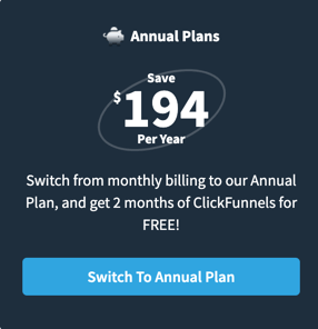 clickfunnels annual plan